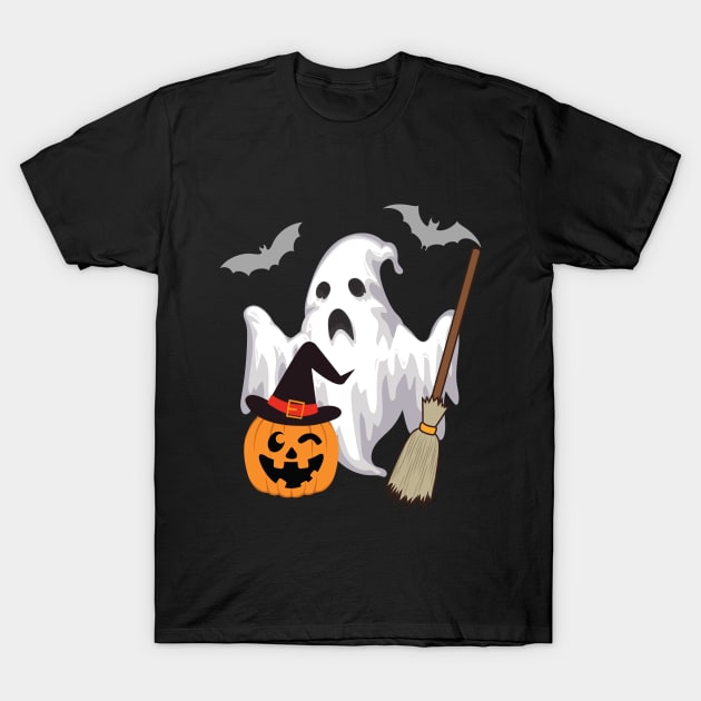 Halloween Face Mask, Happy Hallween For kids, Haloween ghost Face Mask for Kids. T-Shirt by DakhaShop